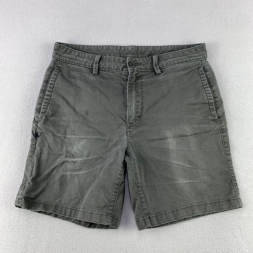 prAna Brion Shorts Mens 32 Faded Outdoor Hiking Organic Cotton Comfort Stretch